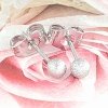4568 Srebrne kolczyki kulki pozłacane 18k Xuping wtyczki 4mm